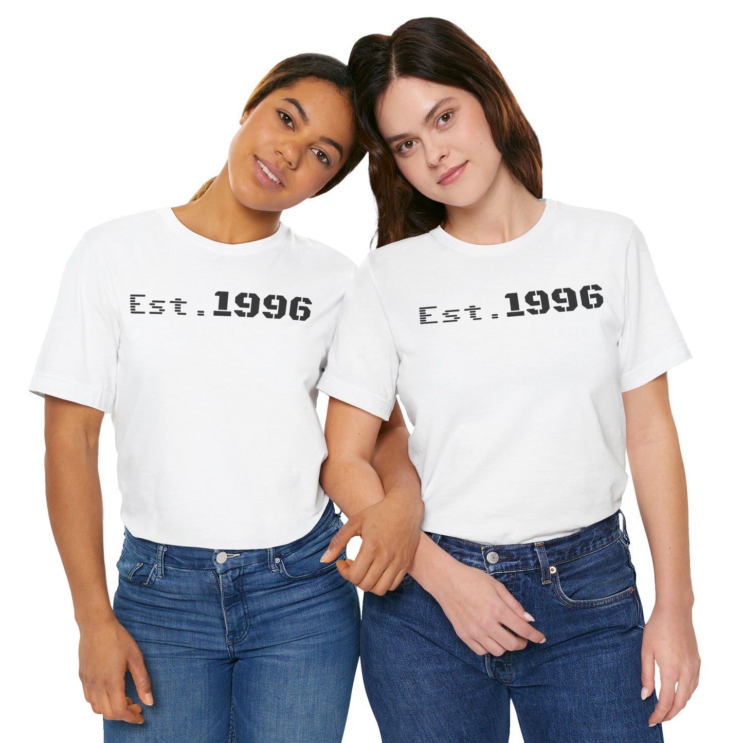 Unisex Jersey Tee - 'Est. 1996' Graphic Shirt, Birthday Gift, Casual Wear, Vintage Style, Retro Fashion, Gift for Him/Her