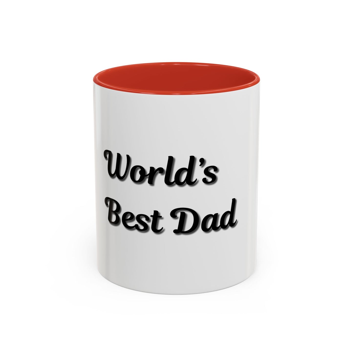 World's Best Dad Accent Coffee Mug - Perfect Gift for Father's Day