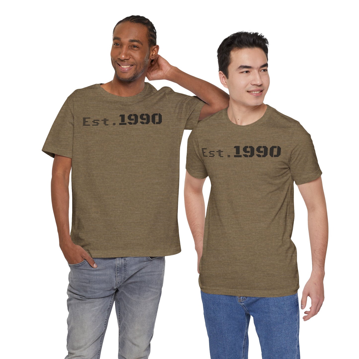 Unisex Est. 1990 Nostalgic Jersey Tee - Perfect Gift, Vintage Style, Retro Fashion, Birthday Celebration, Casual Wear