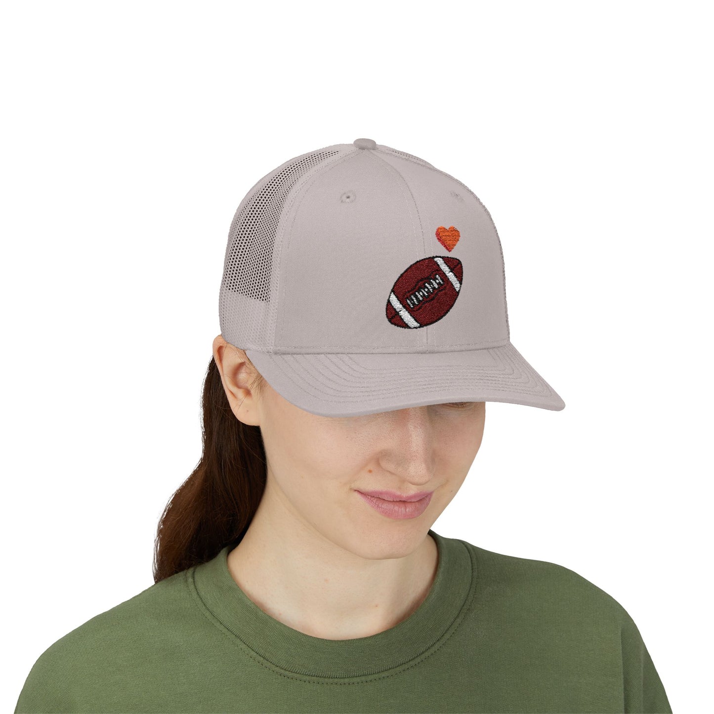 Football Love Snapback Trucker Cap, Sports Hat, Gift for Sports Fans, Casual Wear, Outdoor Activities