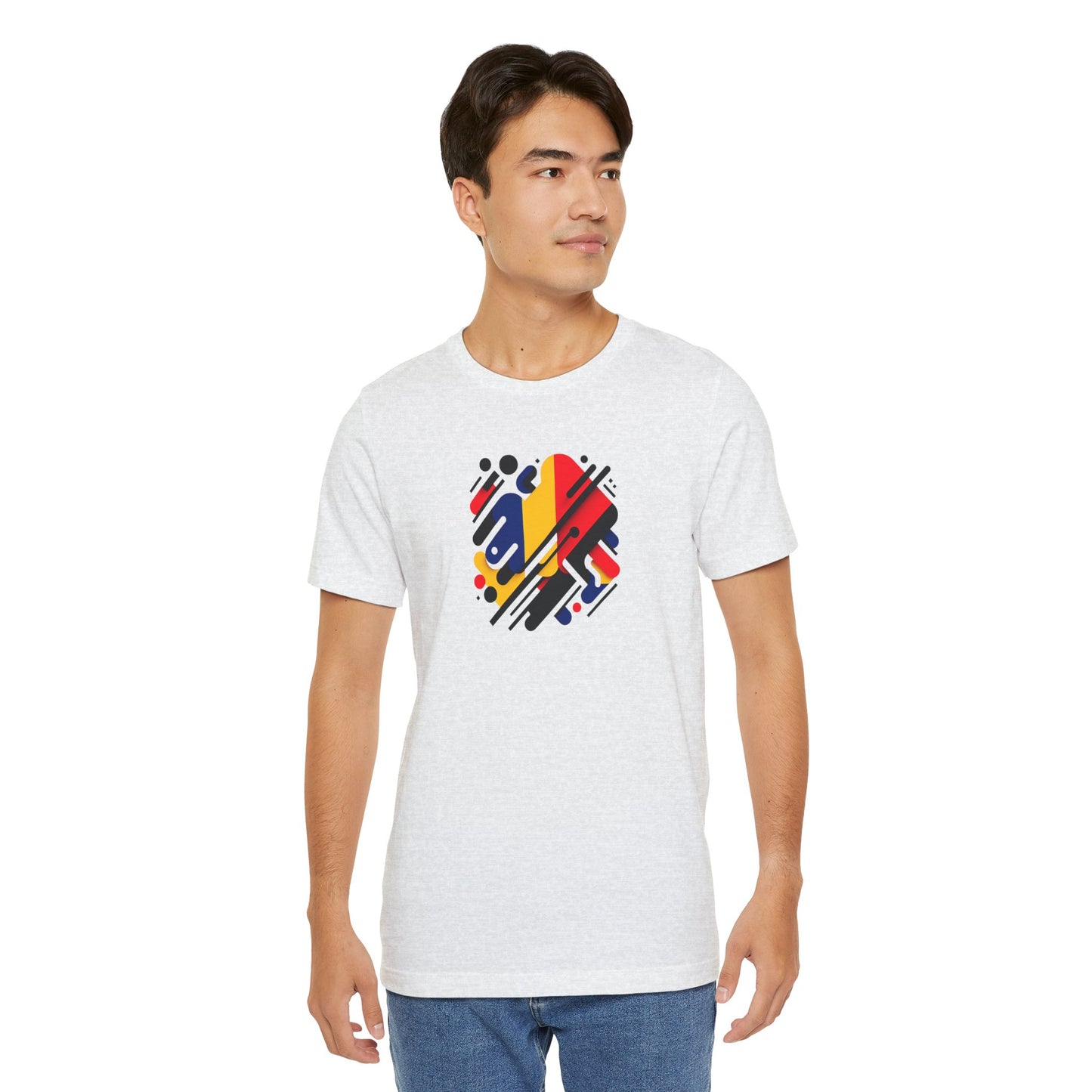 Artistic Heart Unisex Jersey Tee - Vibrant Graphic Tee, Casual Wear, Gift for Art Lovers, Birthday Surprise, Everyday Comfort