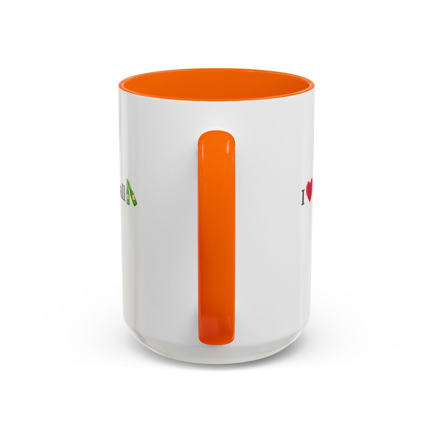 I Love Football Accent Coffee Mug, Perfect Gift for Sports Lovers, Football Enthusiasts, Unique Mug for Game Days, Home or Office Decor