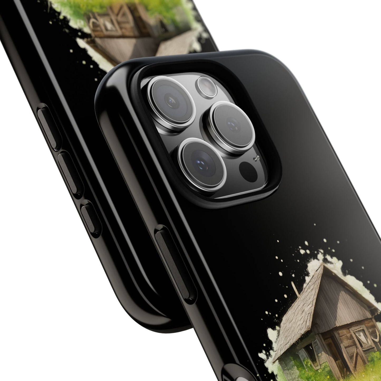 Rustic Farmhouse Phone Case, Cute Cottage Design, Tough Cases for Nature Lovers, Eco-Friendly Gift, Customizable Tech Accessories