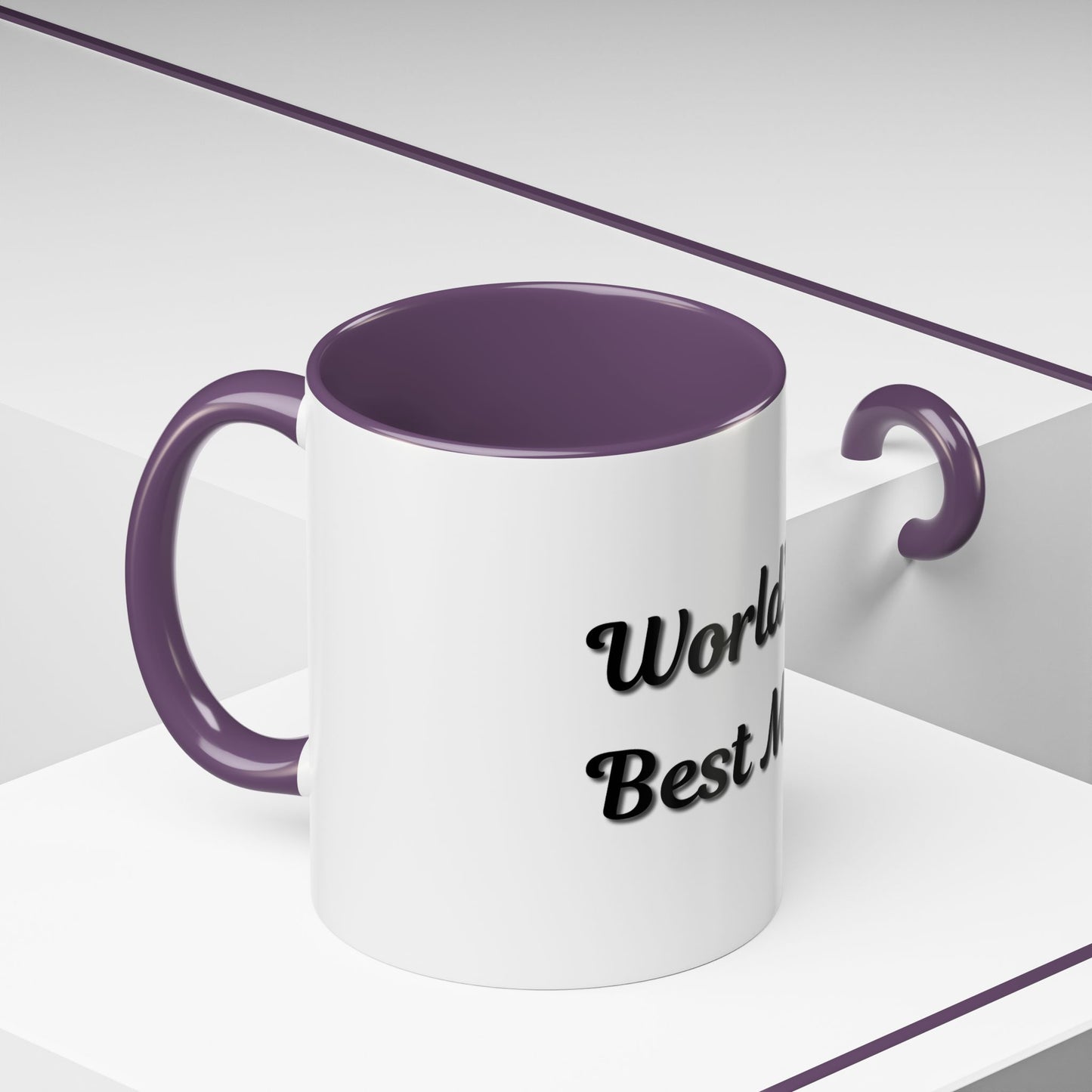 World's Best Mom Accent Coffee Mug - 11oz & 15oz - Perfect Gift for Mother's Day