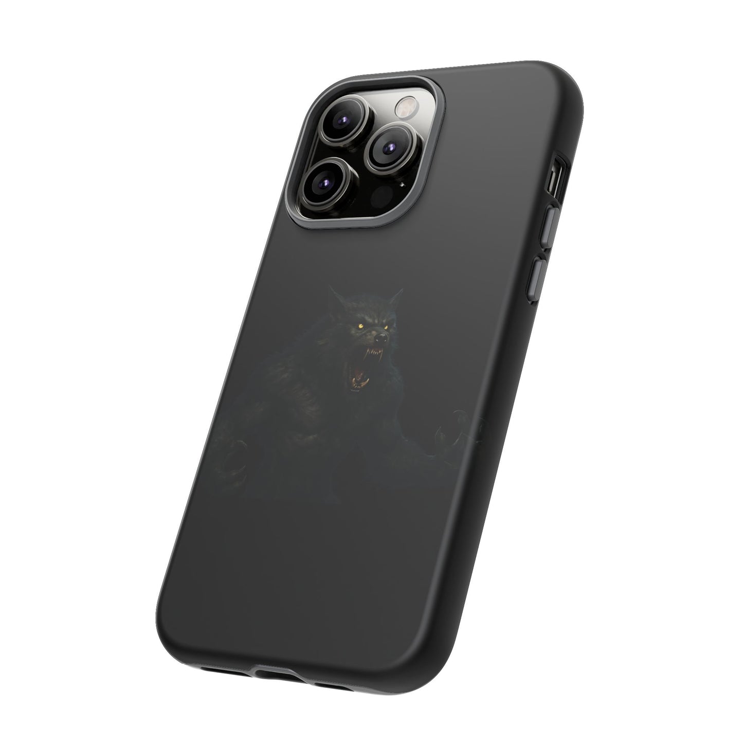 Werewolf Phone Case, Tough Cases, Black Panther Design, Gift for Animal Lovers, Phone Accessories, Fierce Phone Protection