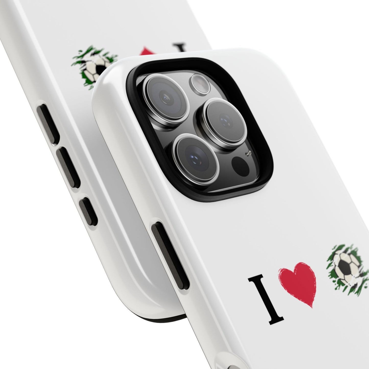 Soccer Phone Case, I Love Soccer, Tough Case Cover, Sporty Phone Accessories, Gift for Soccer Lovers, Unique Soccer Design