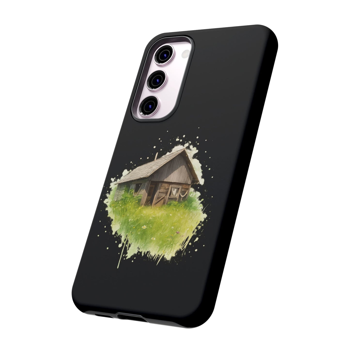 Rustic Farmhouse Phone Case, Cute Cottage Design, Tough Cases for Nature Lovers, Eco-Friendly Gift, Customizable Tech Accessories