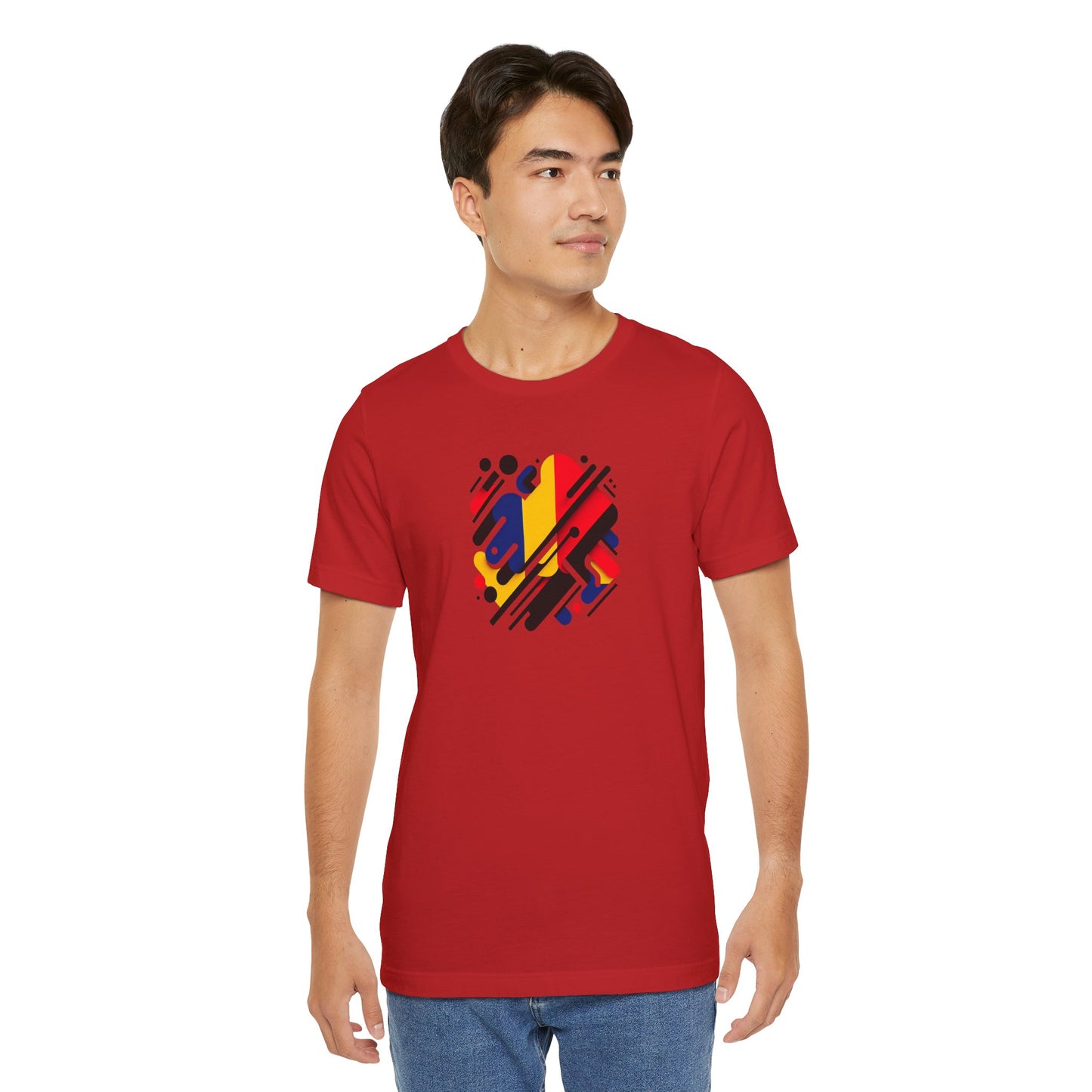Artistic Heart Unisex Jersey Tee - Vibrant Graphic Tee, Casual Wear, Gift for Art Lovers, Birthday Surprise, Everyday Comfort