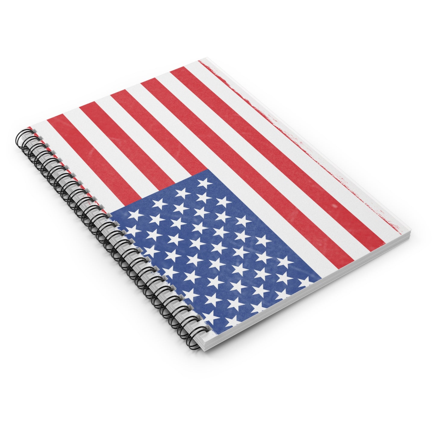 American Flag Spiral Notebook - Ruled Lines, Patriotic Journal, USA Theme, Gift for Veterans, College Supplies, Independence Day Notebook