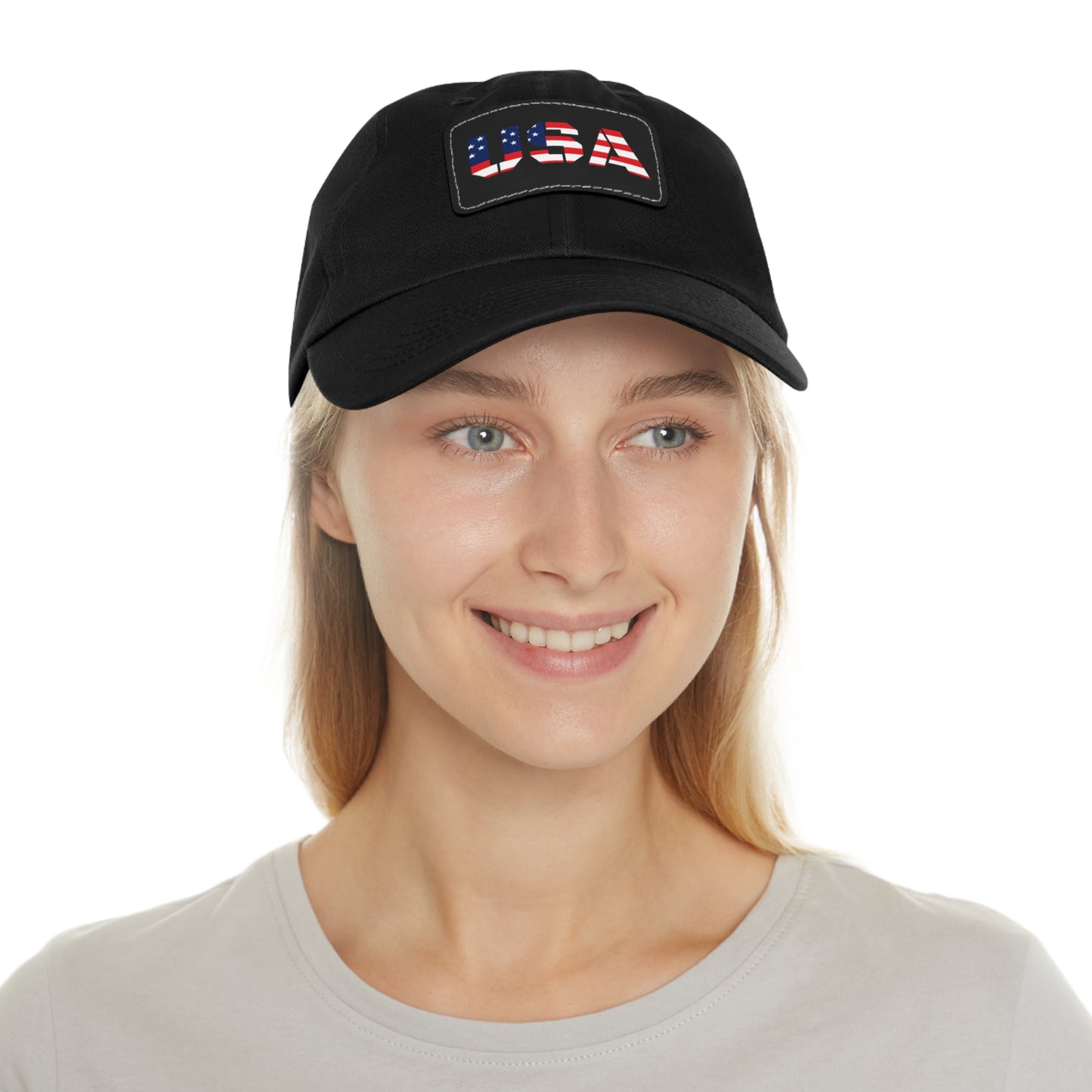 Dad Hat with USA Leather Patch