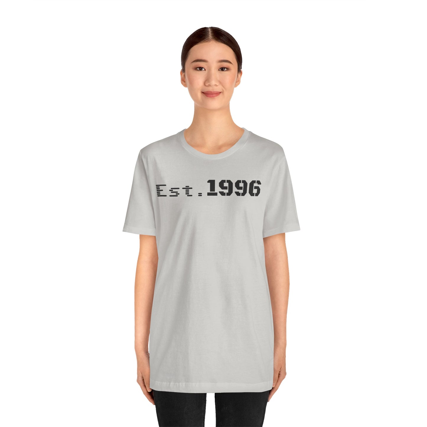 Unisex Jersey Tee - 'Est. 1996' Graphic Shirt, Birthday Gift, Casual Wear, Vintage Style, Retro Fashion, Gift for Him/Her
