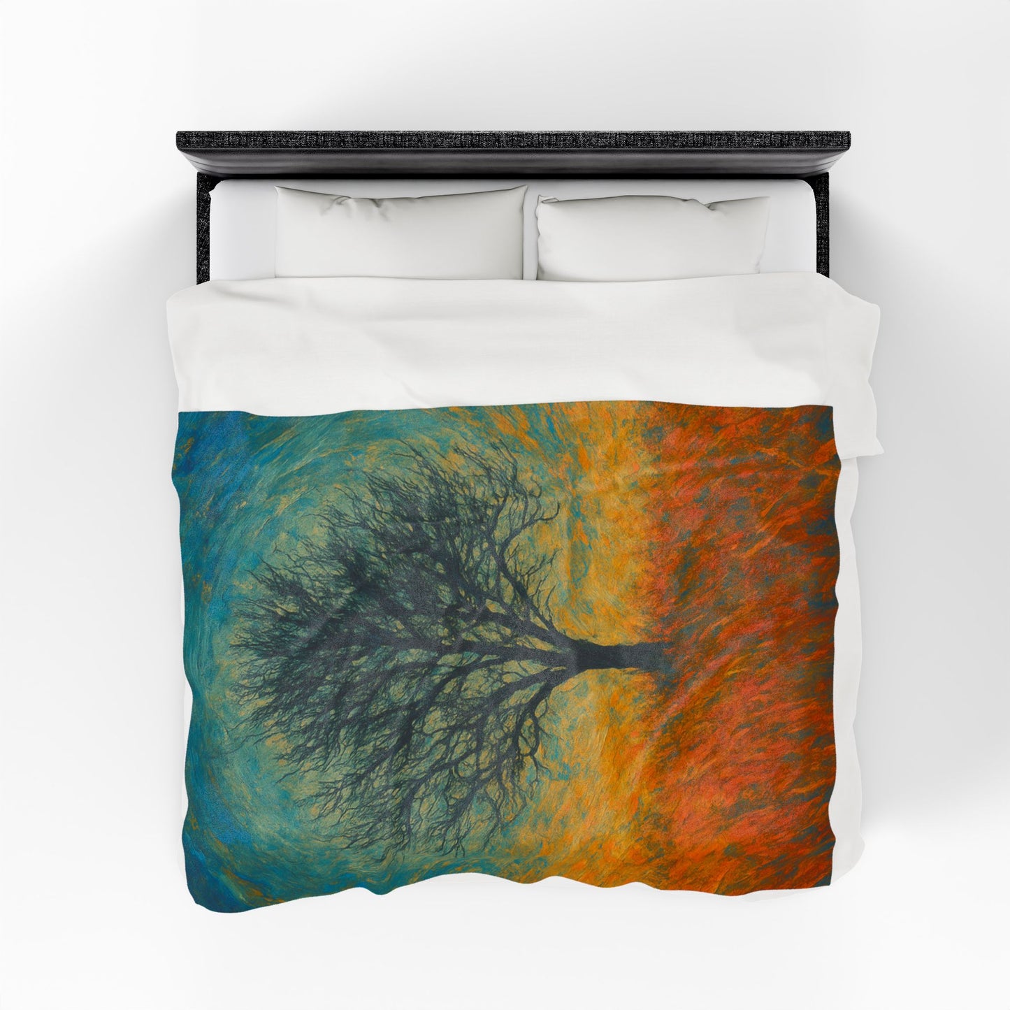 Cozy Velveteen Plush Blanket with Serene Tree Design | Comfortable Home Decor, Gift for Nature Lovers, Cozy Nights, Warmth&Style