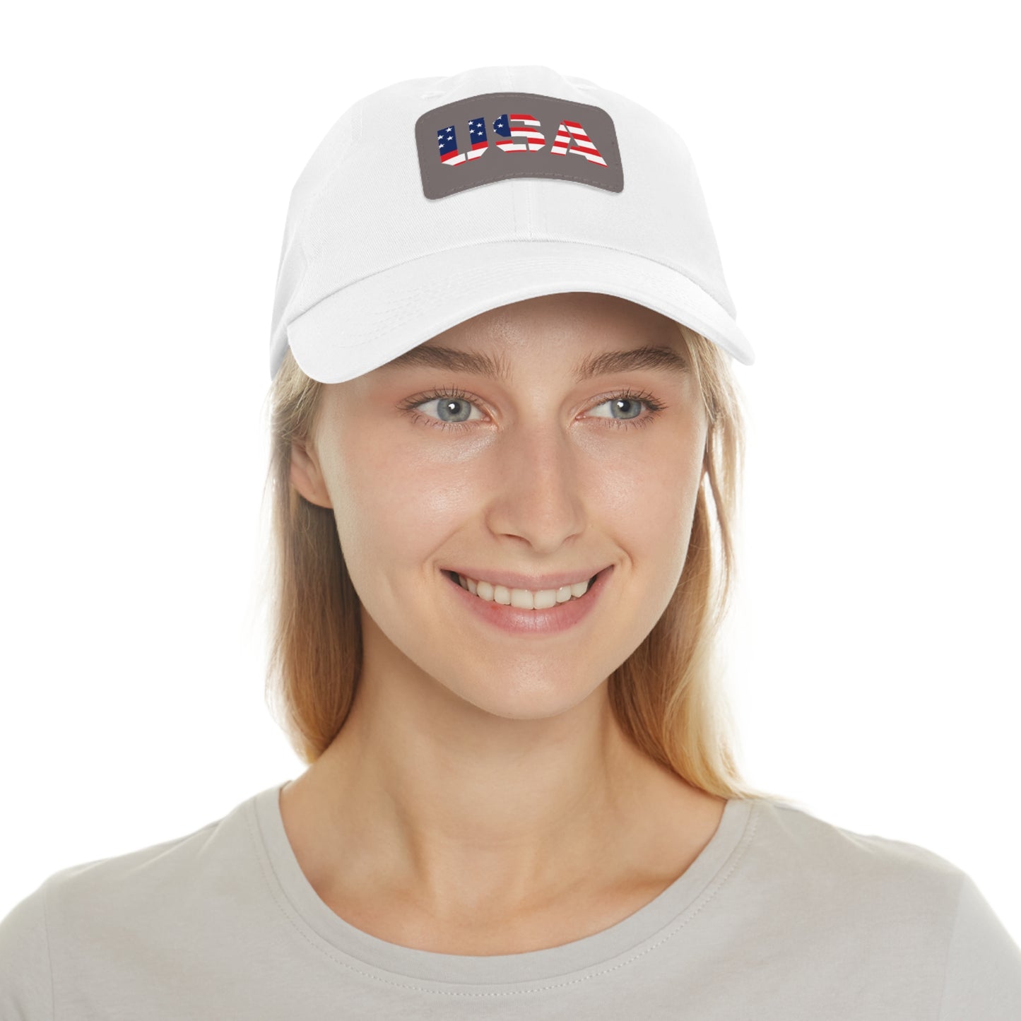 Dad Hat with USA Leather Patch
