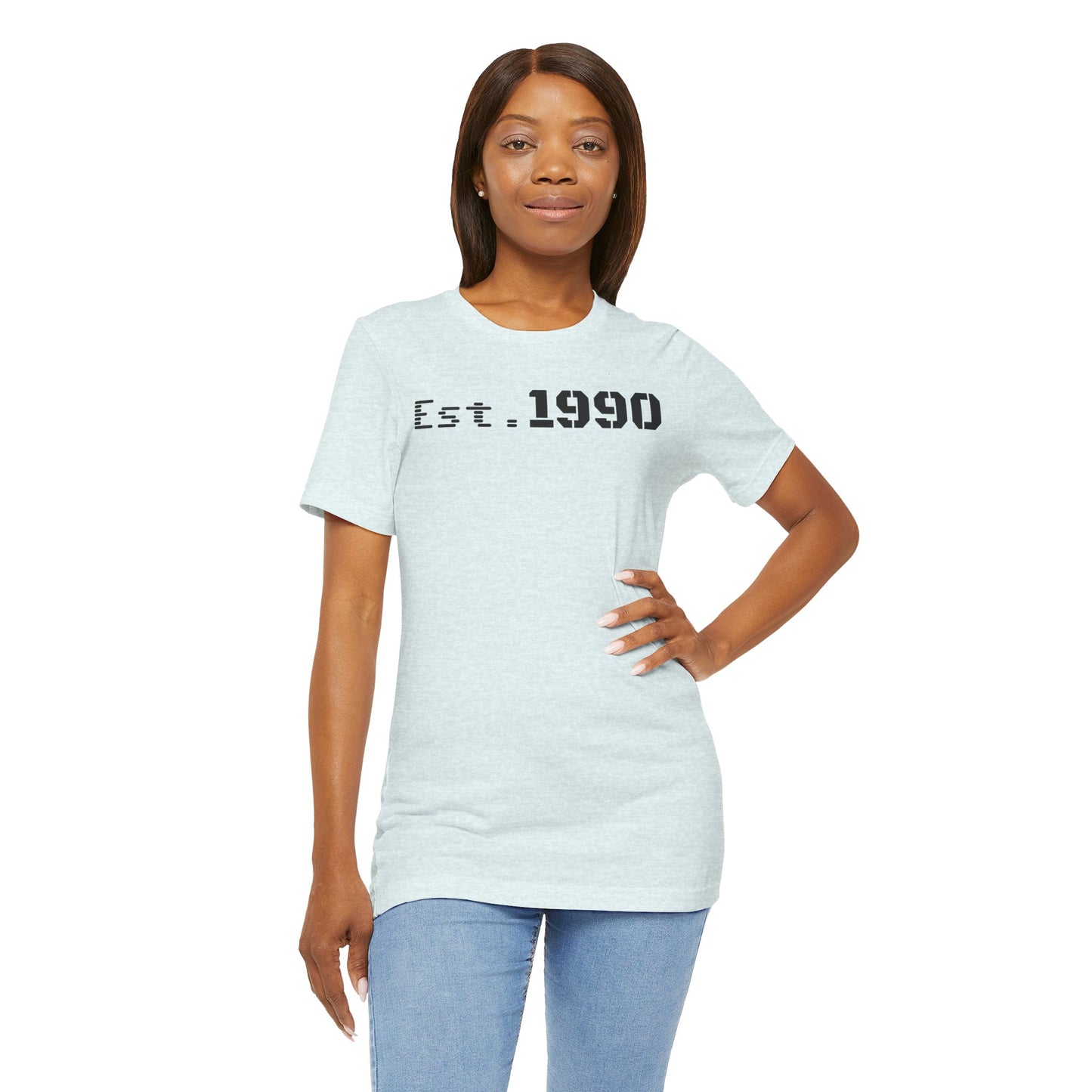 Unisex Est. 1990 Nostalgic Jersey Tee - Perfect Gift, Vintage Style, Retro Fashion, Birthday Celebration, Casual Wear