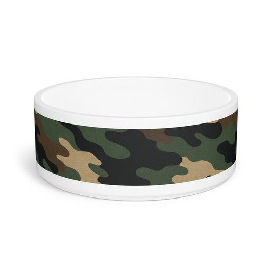 Camouflage Pet Bowl, Custom Pet Dish, Dog Bowl, Cat Bowl, Military Style Pet Dish, Unique Pet Accessories