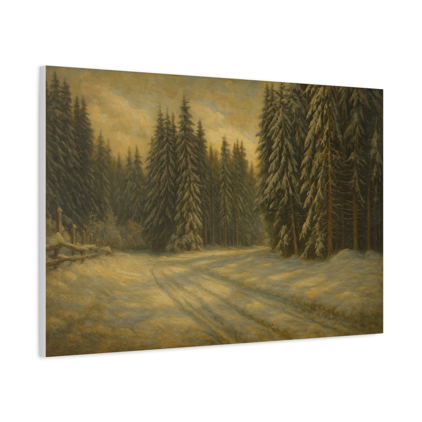 Scenic Forest Canvas Art, Nature Decor for Home, Cozy Wall Art, Perfect Gift for Nature Lovers, Rustic Cabin Decor, Winter Landscape Print