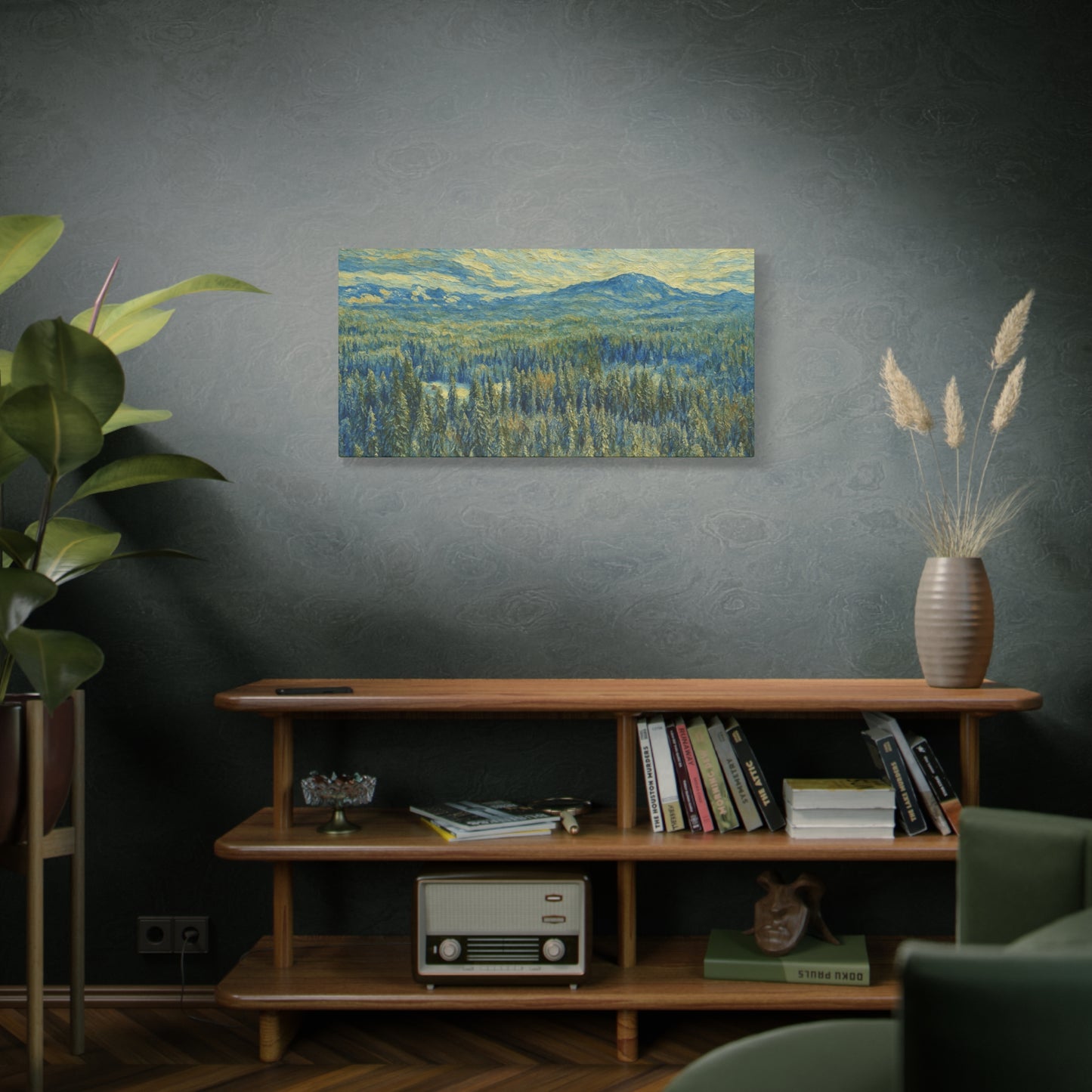 Scenic Landscape Canvas Print, Rustic Home Decor, Wall Art for Nature Lovers, Gift for Art Enthusiasts, Serene Forest Artwork