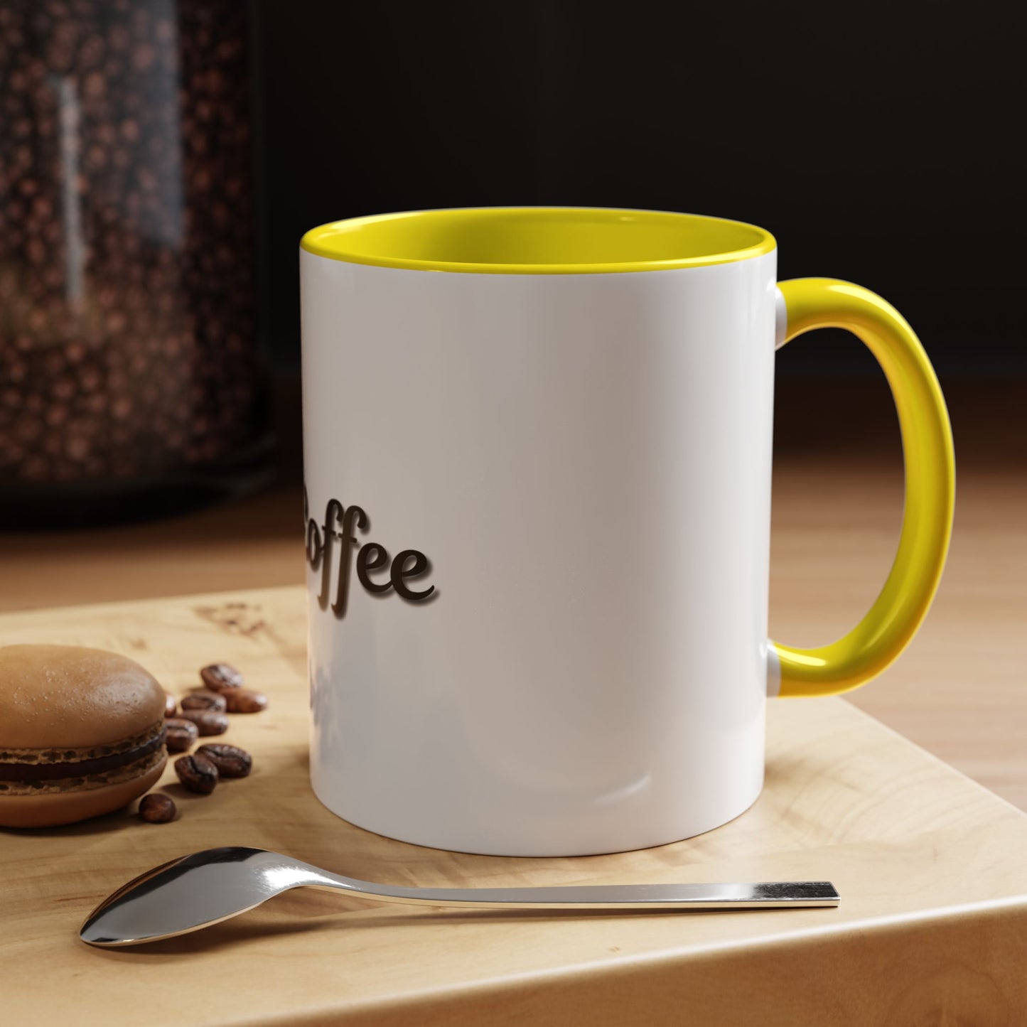 Personalized My Coffee Accent Mug - 11oz & 15oz Coffee Cups for Coffee Lovers