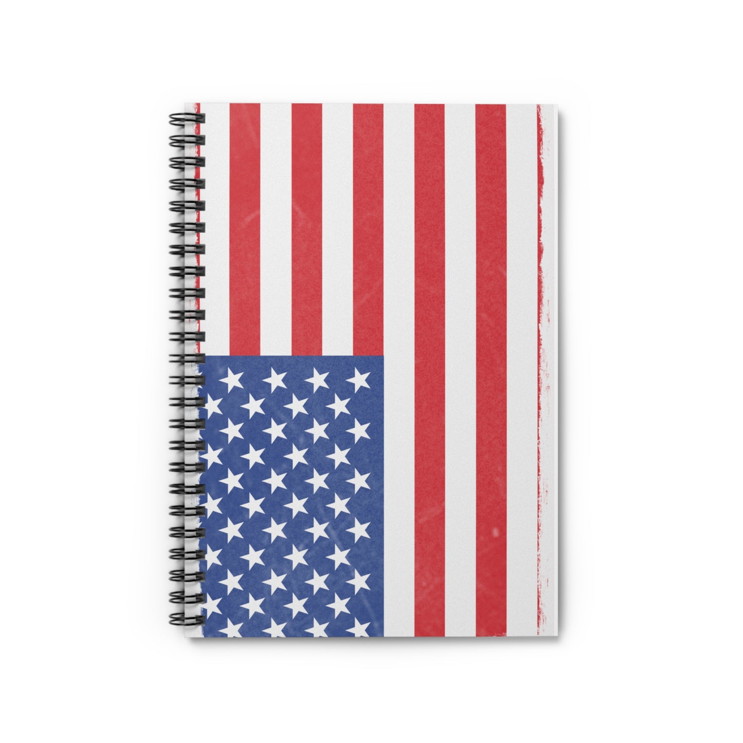 American Flag Spiral Notebook - Ruled Lines, Patriotic Journal, USA Theme, Gift for Veterans, College Supplies, Independence Day Notebook - product image