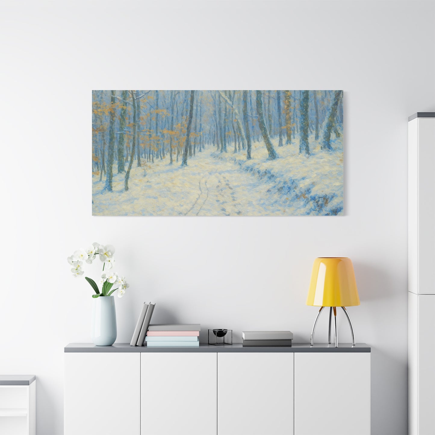 Winter Wonderland Canvas Art, Stretched Canvas Wall Decor, Home Decor, Art for Living Room, Gift for Nature Lovers, Cozy Winter Vibes