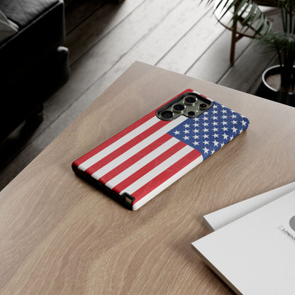 Patriotic Phone Case - Tough Cases for Veterans, USA Lovers, Independence Day, Memorial Day, Flag Design