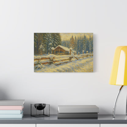 Canvas Wall Art, Winter Landscape Print, Home Decor, Rustic Art, Gift for Nature Lovers, Holiday Decoration