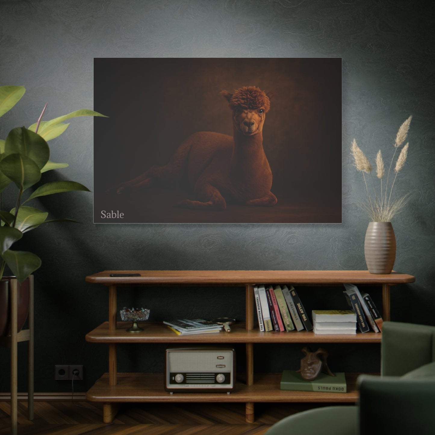 Alpaca Portrait Matte Canvas