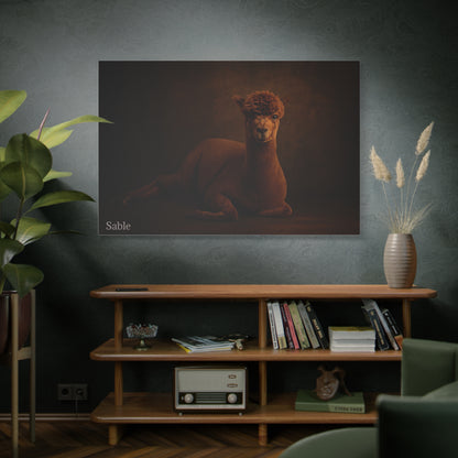 Alpaca Portrait Matte Canvas