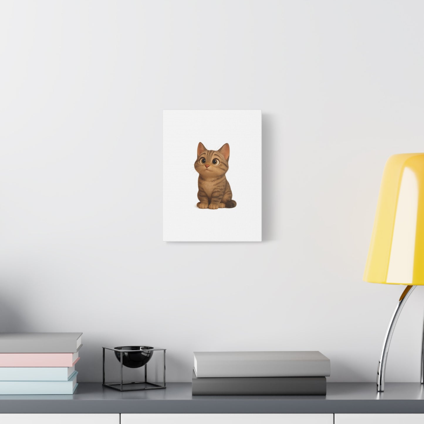 Adorable Cat Canvas Art, Cute Cat Wall Decor, Pet Lover Gift, Nursery Wall Art, Animal Print, Modern Home Decor