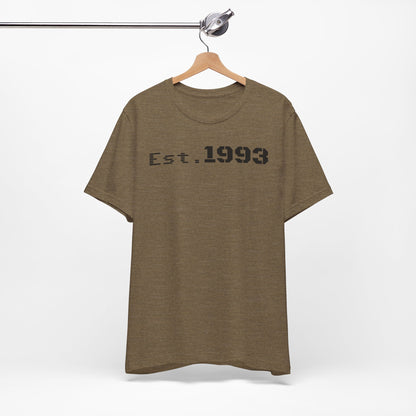 Est. 1993 Unisex Short Sleeve Tee - Perfect for Birthdays, Nostalgia, Casual Wear, Gifts, and Celebrations