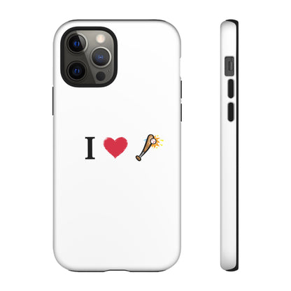 I Love Baseball Vibe Phone Case - Tough Cases for Sports Lovers, Gifts for Athletes, Fun Accessories, iPhone and Android Compatible