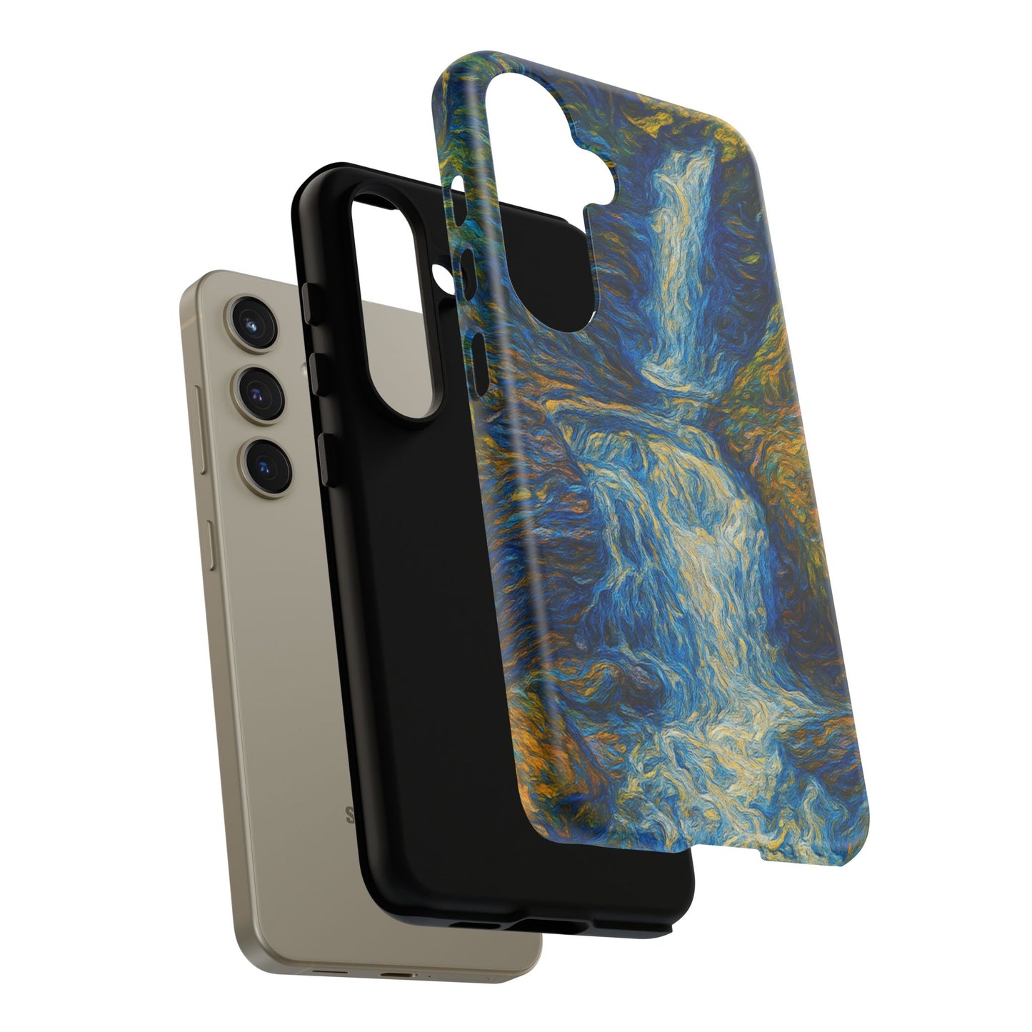 Artistic Phone Case - Waterfall Design, Unique Gift, Phone Accessory, Nature Lover, Original Artwork