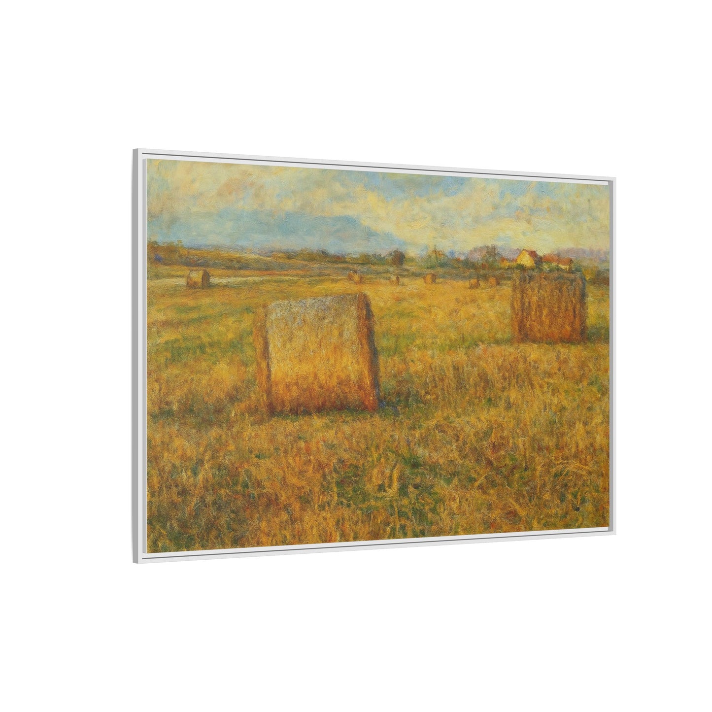 Framed Matte Canvas Wall Art - Rustic Farm Landscape, Country Decor, Home Gallery, Gift for Nature Lovers, Housewarming Decor