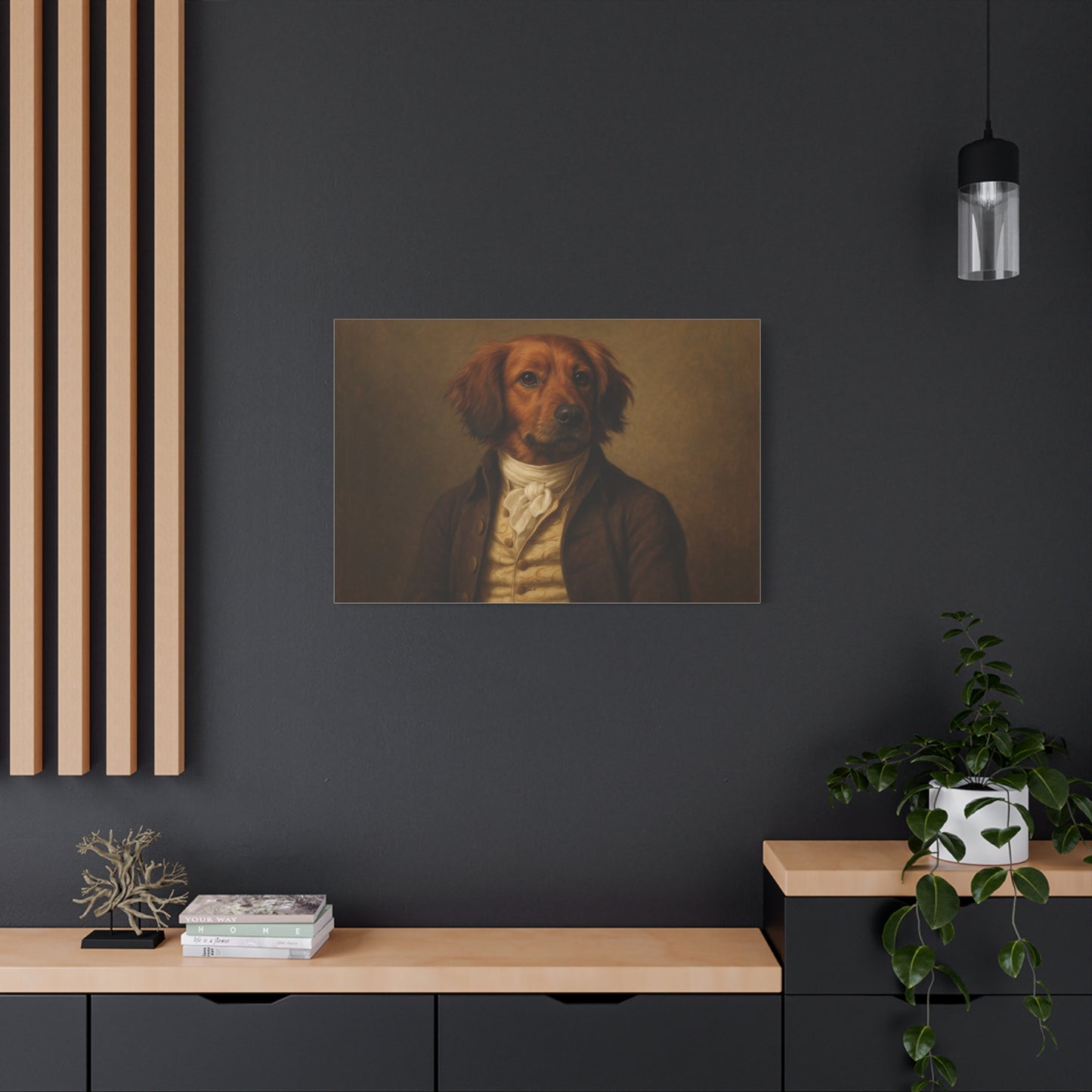 Regal Dog Portrait Matte Canvas