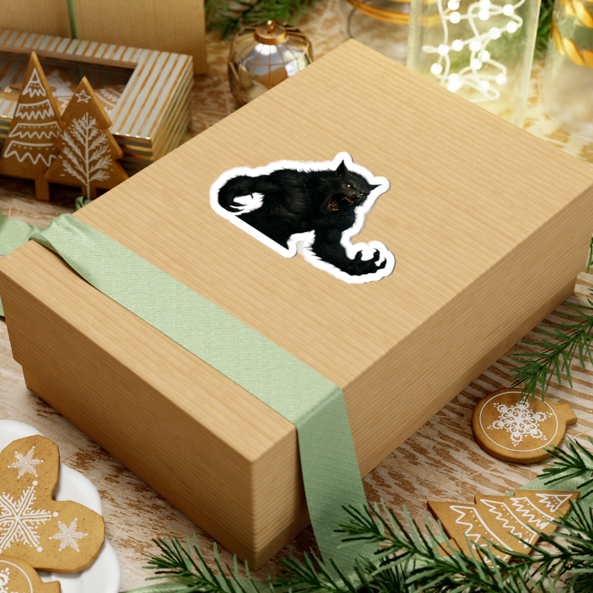 Fierce Werewolf Kiss-Cut Stickers | Halloween Decor, Laptop Decals, Spooky Gifts, Monster Lovers, Unique Party Favors