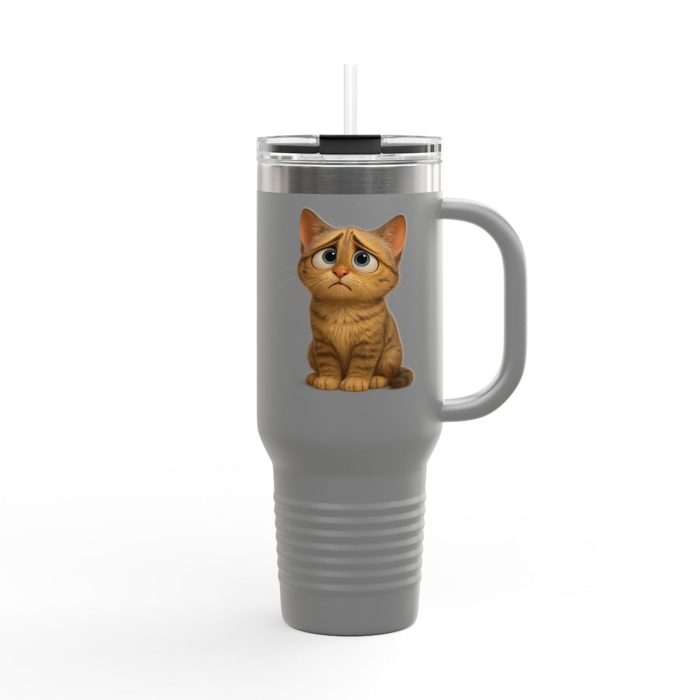 Cute Cat Insulated Travel Mug, 40oz - Perfect for Pet Lovers, Gifts for Cat Owners, Travel Accessories, Cute Drinkware, Animal Lovers