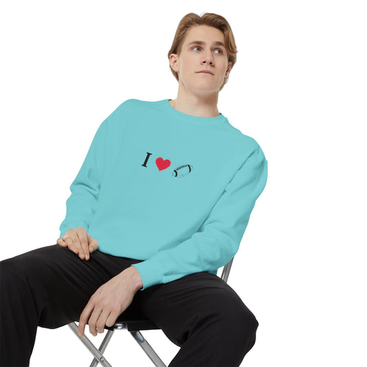 Unisex Sweatshirt, I love Football, Cozy, Perfect for Everyday Wear, Gift Idea for Friends, Couples, and Special Occasions - product image
