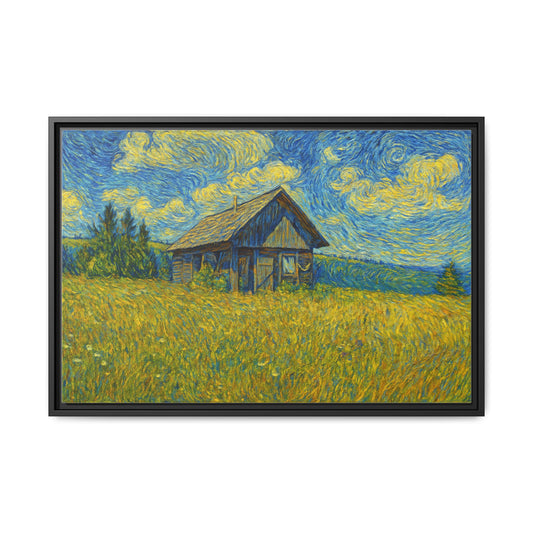 Framed Canvas Art Print, Colorful Landscape Wall Decor, Perfect Gift for Home, Office, and Art Lovers, Unique Art for Any Occasion - product image