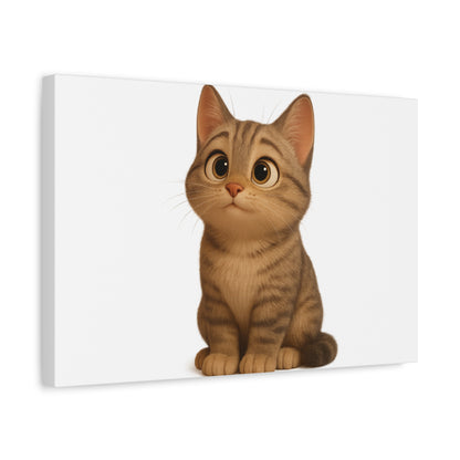Adorable Cat Canvas Art, Cute Cat Wall Decor, Pet Lover Gift, Nursery Wall Art, Animal Print, Modern Home Decor