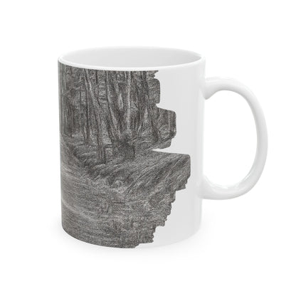 Nature-Inspired Abstract Ceramic Mug | Forest Path Design | Cozy Gift for Coffee Lovers | Home Decor | Nature Lover's Mug