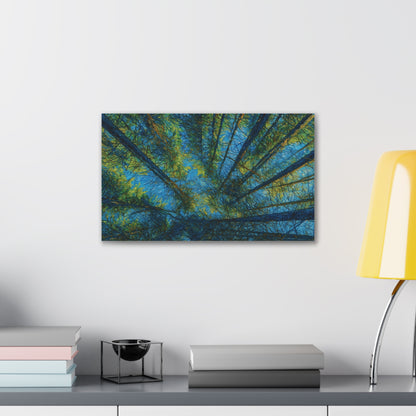 Canvas Wall Art, Forest Perspective Print, Nature Decor, Home & Office Art, Rustic Wall Hanging, Tree Art for Nature Lovers