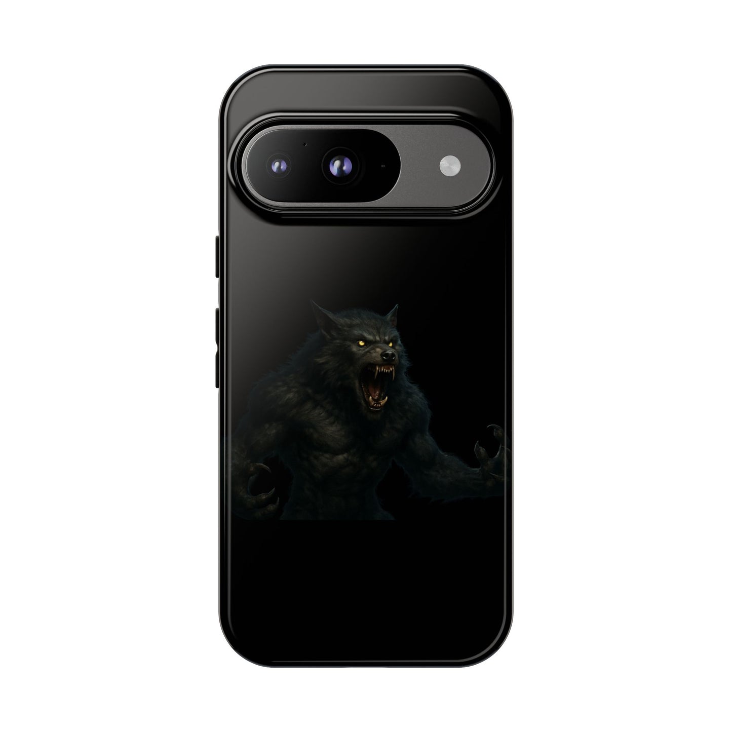 Werewolf Phone Case, Tough Cases, Black Panther Design, Gift for Animal Lovers, Phone Accessories, Fierce Phone Protection