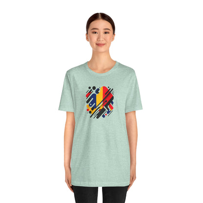 Artistic Heart Unisex Jersey Tee - Vibrant Graphic Tee, Casual Wear, Gift for Art Lovers, Birthday Surprise, Everyday Comfort