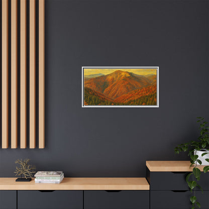 Autumn Landscape Wall Art, Cozy Home Decor, Nature Print, Framed Canvas, Fall Decorations, Gift Idea for Art Lovers