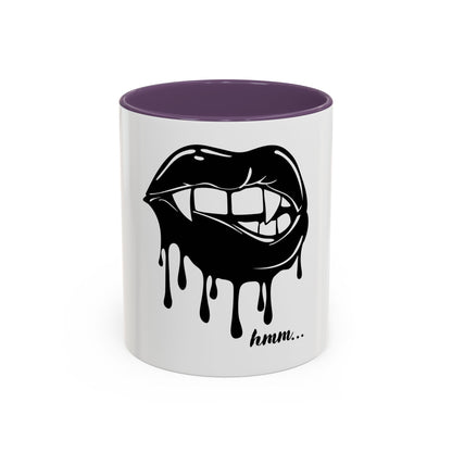 Vampire Lip Accent Coffee Mug - 11oz & 15oz - Unique Halloween Gift