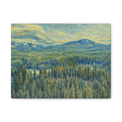 Scenic Landscape Canvas Print, Rustic Home Decor, Wall Art for Nature Lovers, Gift for Art Enthusiasts, Serene Forest Artwork