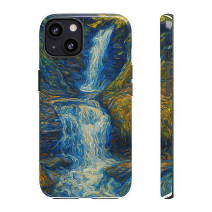 Artistic Phone Case - Waterfall Design, Unique Gift, Phone Accessory, Nature Lover, Original Artwork