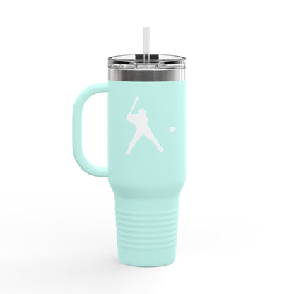 Baseball-Themed Insulated Travel Mug, Perfect for Fans & Athletes, Gift for Sports Lovers, 40oz Drinkware for Home & Road