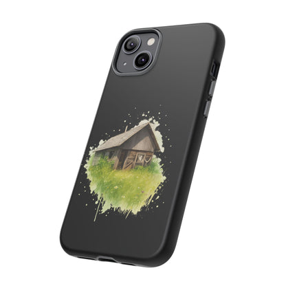 Rustic Farmhouse Phone Case, Cute Cottage Design, Tough Cases for Nature Lovers, Eco-Friendly Gift, Customizable Tech Accessories