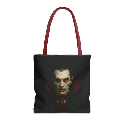 Vampire Haunted Tote Bag, Spooky Shopping Bag, Halloween Accessory, Gothic Style Handbag, Perfect for Halloween Parties, Unisex Tote